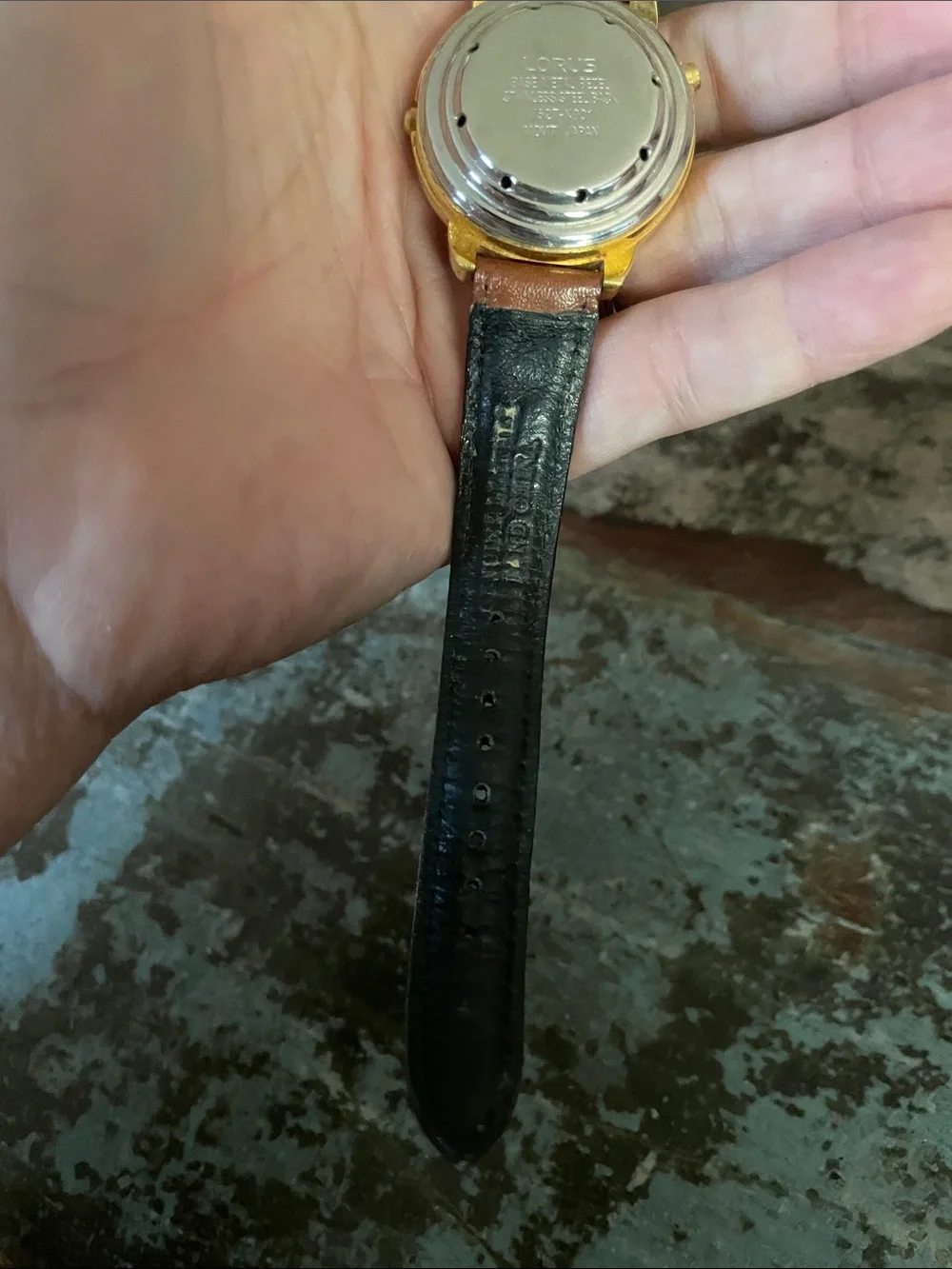 Vintage and Rare Talking Lorus Mickey Mouse Women's Brown Leather Watch